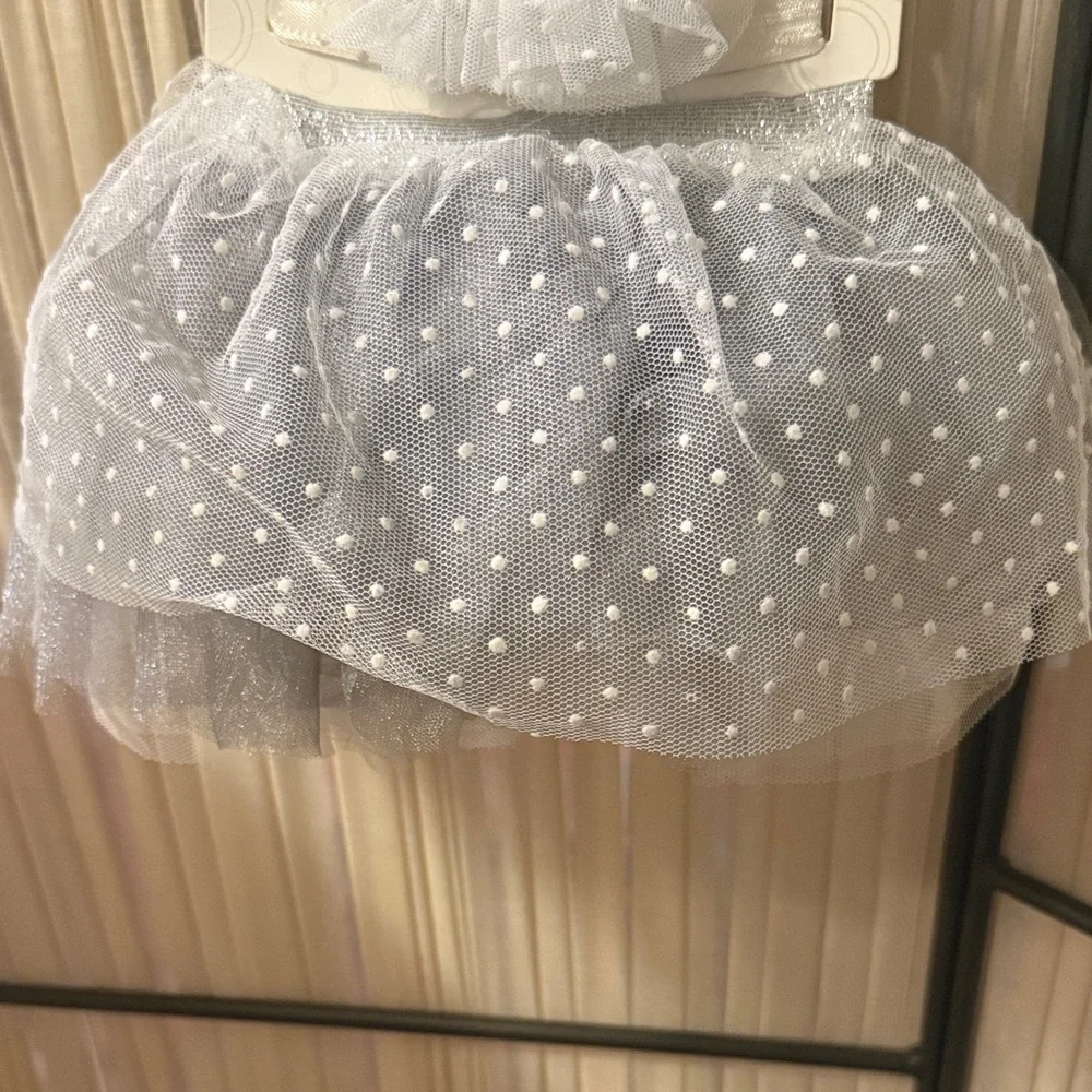 NWTWonder Nation Glittery Silver Party Hat with White Tutu for 1st Birthday 🎊 🎈🎂